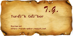 Turák Gábor névjegykártya