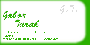 gabor turak business card