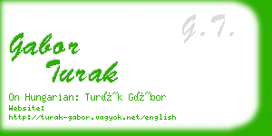 gabor turak business card